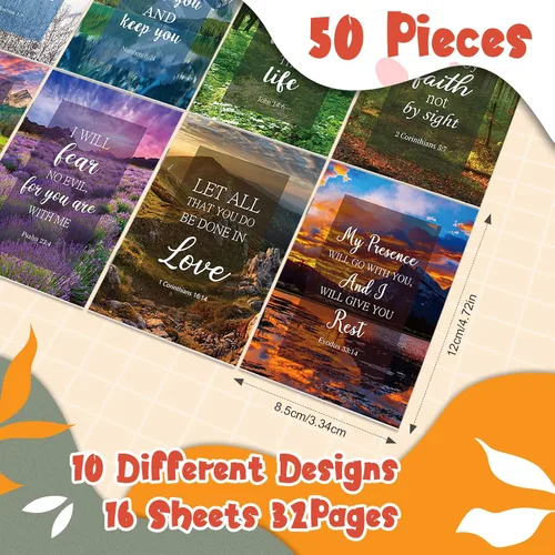 Miniatura 2 de Paquete de 50 cuadernos cristianos, diarios de oración, diario bíblico de bolsillo pequeño, diario de gratitud para mujeres y hombres, cuadernos