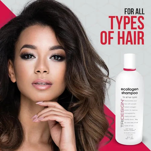 Miniatura 4 de TRI Design Ecollogen Shampoo - Champú capilar para cabello natural - Hidratante, hidratante - Productos suaves para el cabello, engrosamiento