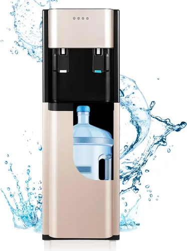 Miniatura 2 de Dispensador de enfriador de agua de carga inferior para botellas de 5 galones, agua caliente y fría, dispensador de agua de acero inoxidable de 5