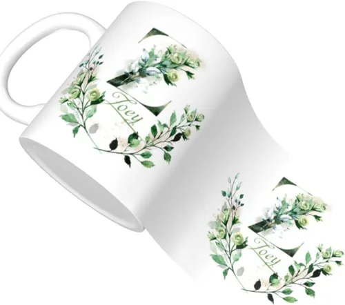 Miniatura 4 de Tazas de café personalizadas con iniciales y letra de nombre, tazas de nombre personalizadas, regalo divertido para novio y novia, tazas de doble