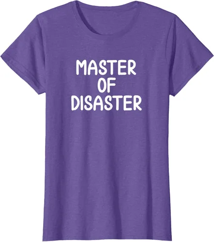 Miniatura 21 de Camiseta divertida con texto en inglés "Master Of Disaster