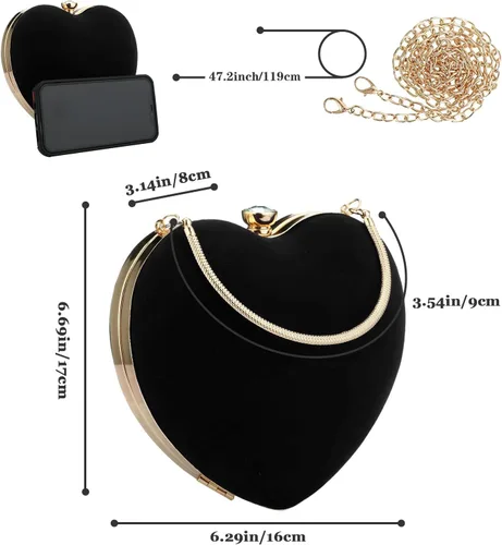 Miniatura 6 de Bolso de mano de terciopelo para mujer, bolso de hombro vintage para mujer, elegante bolso para boda de noche