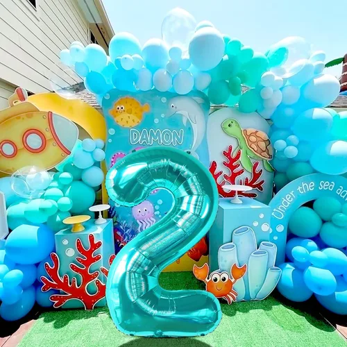 Miniatura 70 de KatchOn, Globo azul del número 1 para el primer cumpleaños, grande, 40 pulgadas, globo azul número 1 para primer cumpleaños, globo azul marino