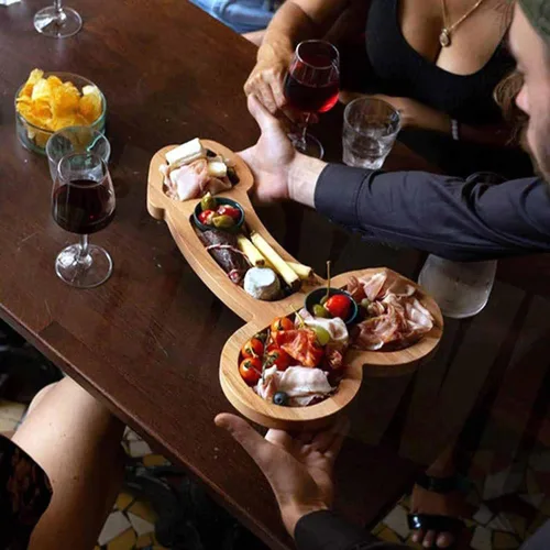 Miniatura 4 de Tablas de charcutería, tablero de aperitivos, tablas de embutidos únicas, tabla de quesos personalizada, divertidos cubiertos de cocina, vino