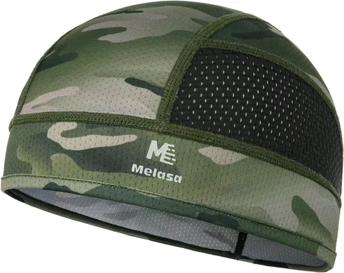 Miniatura 19 de MELASA Gorras de calavera refrescante, forro de malla ligera debajo del casco, ciclismo, motocicleta, casco duro para hombres y mujeres