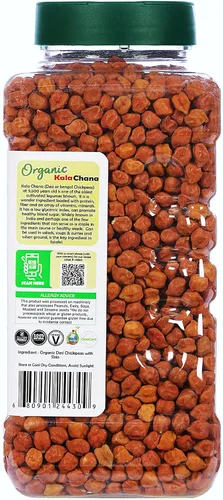 Miniatura 4 de Rani Organic Kala Chana (Garbanzos Desi con Piel) Tarro PET de 28 onzas (28.22 oz), totalmente natural, vegano, apto para gluten, sin OMG, origen