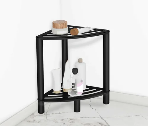 Miniatura 2 de VOTZAAQ Taburete de ducha de acero inoxidable, taburete de ducha para ducha interior, banco de ducha de esquina para afeitarse las piernas