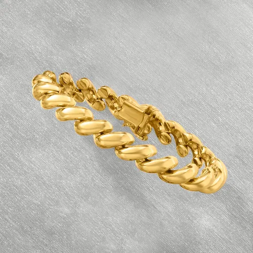 Miniatura 4 de Ross-Simons Italian 18kt Gold Over Sterling Silver San Marco Bracelet
