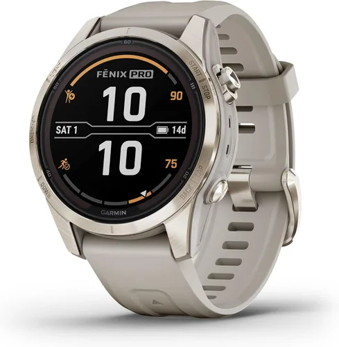 Miniatura 7 de Garmin fēnix 7X Pro Sapphire Solar, reloj inteligente GPS multideportivo, linterna integrada, capacidad de carga solar, gris niebla/naranja brasa