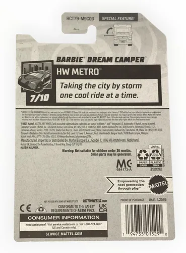 Miniatura 2 de Hot Wheels Barbie Dream Camper, Metro 7/10