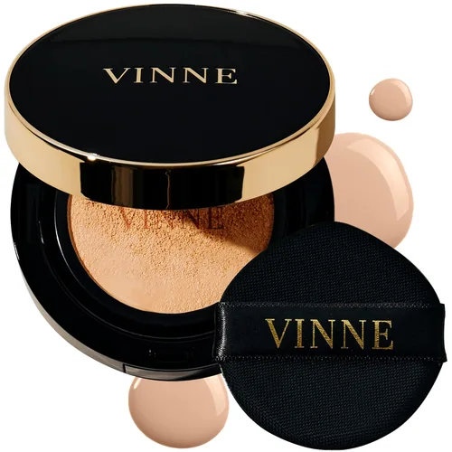 VINNE Base de maquillaje coreana ligera, con acabado natural y húmedo, efecto duradero de 12 horas, 0.42 onzas, color beige claro #21 (repuesto no