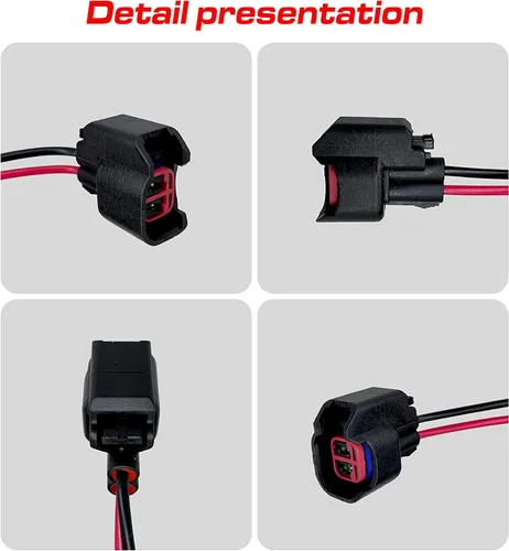 Miniatura 5 de Pack-1 Conector de Inyector con Cable, Conector Socket de Inyector EV6 EV14, Standard Motor Products Conector de Inyector de Combustible