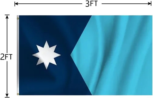 Miniatura 2 de Nacilerto Nueva bandera del estado de Minnesota de 2 x 3 pies, colores vivos, doble costura de poliéster, nuevas banderas MN con 2 ojales de latón.
