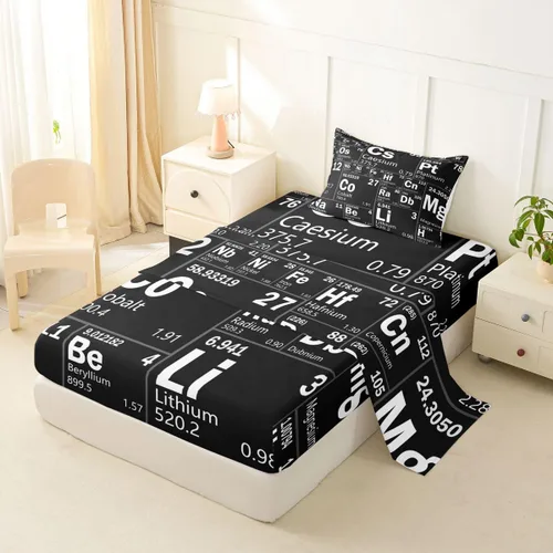 Miniatura 34 de Erosebridal Ropa de cama de 3 piezas de rosa roja, tamaño individual, sábana bajera y sábana encimera para mujeres y niñas, estampado de momentos