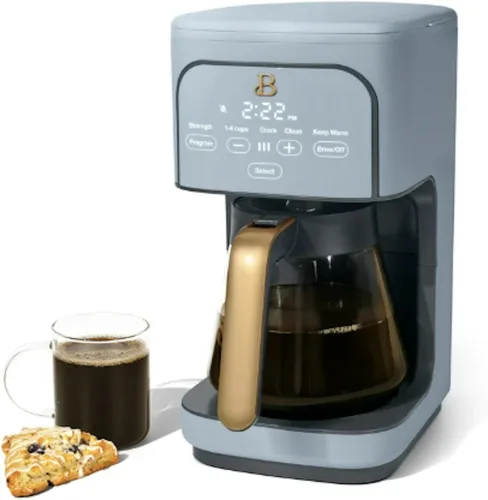 Miniatura 9 de Beautiful Cafetera de goteo programable de 12 tazas de Drew Barrymore (azul aciano)
