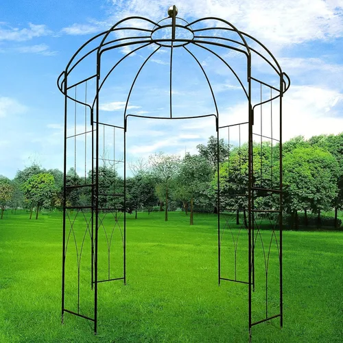 Miniatura 2 de OUTOUR glorieta de metal de 4 lados con diseño de pajarera para exteriores