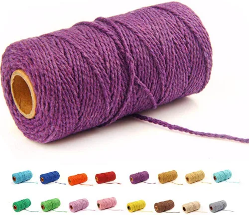 Miniatura 17 de FLIPPED (109 yardas/1.5 mm/35 colores opcionales) 109 cuerdas de macramé para manualidades, cuerda de algodón para macramé, cuerda de panadero, Gris