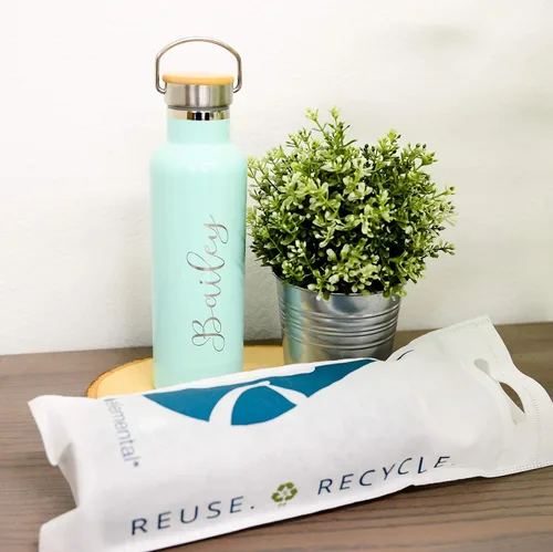 Miniatura 5 de Botella de agua aislada personalizada de 25 oz (25.4 fl oz) de acero inoxidable de alta calidad de doble pared al vacío, botella elemental mejor