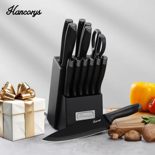 Miniatura 7 de Juego de cuchillos para cocina con bloque, juego de cuchillos de chef de 15 piezas con autoafilado, cuchillas de revestimiento de cerámica