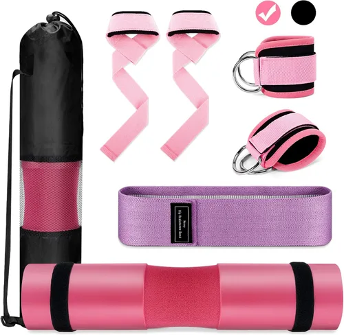 Juego de almohadillas de barra de gimnasio: almohadilla de empuje de cadera para sentadillas Levantamiento de pesas Accesorios de equipo de gimnasio