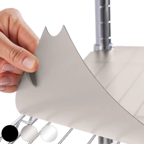 Miniatura 12 de GORILLA GRIP ShelfGuard - Revestimientos compatibles para estantes de alambre con la estantería Amazon Basics, juego de 5 revestimientos
