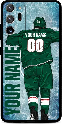 Miniatura 7 de Funda personalizada de bricolaje con nombre y número de hockey sobre hielo para Samsung Galaxy Note 20/20 Ultra 10 Pro Note 9 8, silicona líquida
