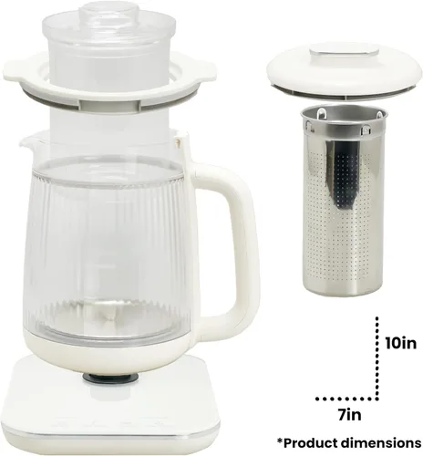 Miniatura 7 de Hervidor eléctrico de doble capa de 1,5 L con olla de estofado, olla de cristal para la salud, máquina de té de vidrio 9 en 1, panel táctil