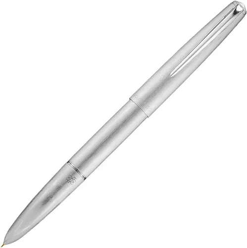 Asvine Hero 100 Series - Pluma estilográfica clásica de oro de 14 quilates, acero mate, con convertidor y estuche de regalo