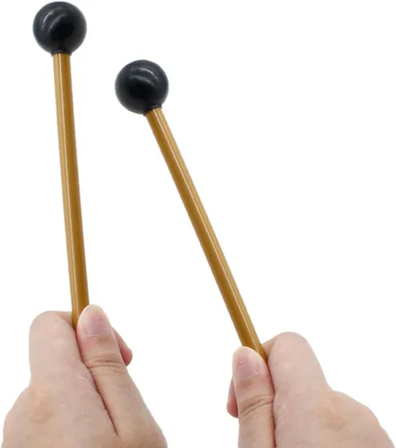 Miniatura 5 de Luomorgo 2 piezas de mazos para glockenspiel, mazos de xilófono de campana de goma, mazos de percusión, mazos de 7.7 pulgadas para palo de campana