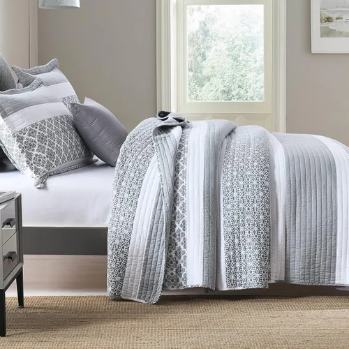 Miniatura 3 de Colchas Tamaño Queen - Juegos de Colcha y Cubrecama Queen, Juego de Ropa de Cama Acolchada 100% Algodón para Cama Queen, 3 Piezas Edredón Ligero