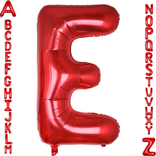 Miniatura 37 de AULE Globos de helio con letra roja S, de 40 pulgadas, grandes, gigantes, de lámina de mylar, rojos, para decoraciones de cumpleaños, aniversarios
