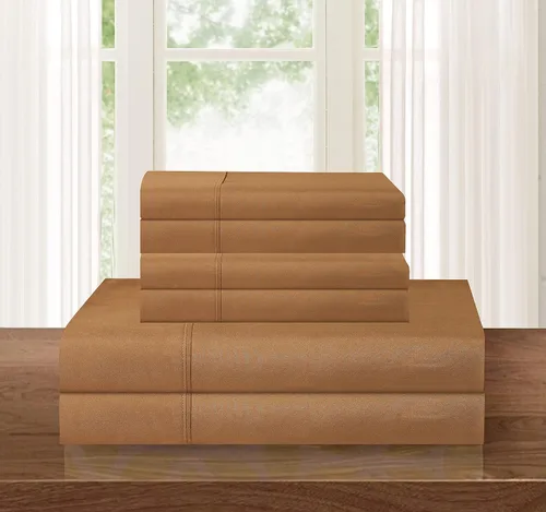 Miniatura 48 de Elegant Comfort - Juego de ropa de cama resistente a arrugas y decoloración más acogedor, sábana bajera elástica en todo el contorno, bolsillo