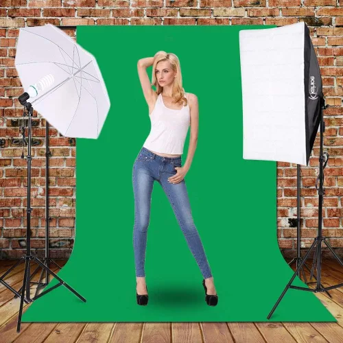 Miniatura 6 de Kit de iluminación continua de sombrillas de 800 W 5500 K con sistema de soporte de fondo para producto de estudio fotográfico, fotografía