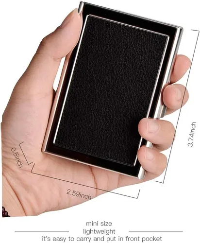 Miniatura 4 de Tarjetero de metal RFID para tarjetas de crédito, cartera para tarjetas de visita para mujeres y hombres