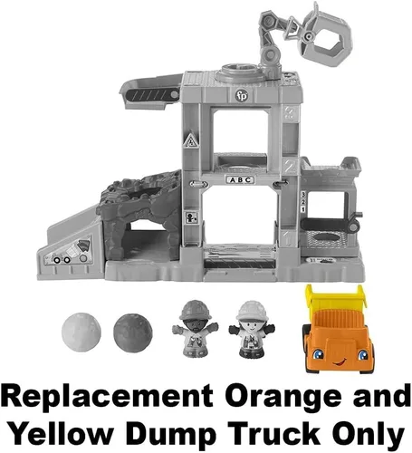 Miniatura 2 de Pieza de repuesto para Fisher-Price Little People Cargar y Aprender Juego de construcción - GWD30 ~ Camión volquete naranja y amarillo de repuesto