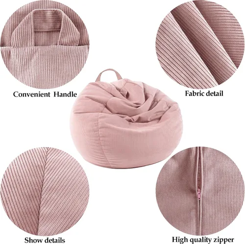 Miniatura 2 de LPMOERA Funda para Silla Puf de Almacenamiento de Animales de Peluche (Sin Relleno) Para Niños y Adultos. Camas Perezosas para Mascotas