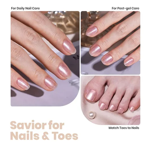 Miniatura 7 de Beetles Pearl - Esmalte de uñas natural iluminador, corrector de uñas de secado rápido, fortalecedor de uñas y tratamiento de crecimiento para uñas