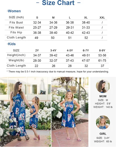 Miniatura 6 de IFFEI Mommy and Me - Vestido a juego con tirantes delgados, vestido casual de verano, vestido de playa sin mangas con diadema