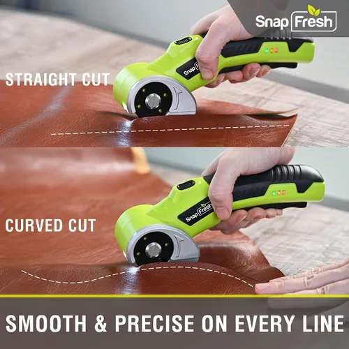 Miniatura 5 de SnapFresh 4V Tijeras Eléctricas Inalámbricas - Cortador de Caja Rotativo Recargable con Batería de 2.0Ah, 2 Cuchillas Autoafilantes, Luz LED