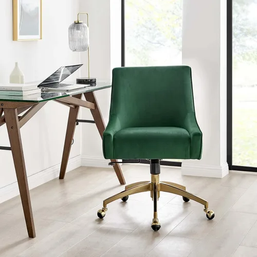 Miniatura 2 de Modway EEI-5080-GRN Discern Performance - Silla de oficina de terciopelo, color verde