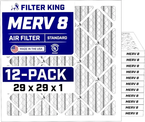 Miniatura 232 de Filter King Filtro de aire de 5.88 x 12.13 x 1 (MERV 8) (paquete de 12) filtros de horno de CA para control de polvo y alergias, fabricados en EE.