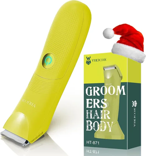 Miniatura 9 de VIKICON Recortadora de bikini para mujeres: Afeitadora eléctrica indolora para púbico/piernas con luz, cuchilla hipoalergénica de cerámica, Azul