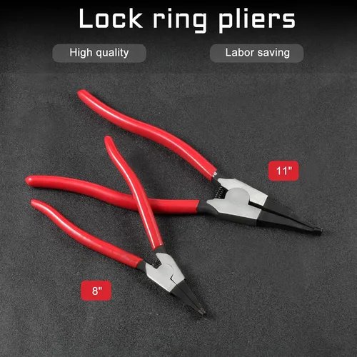 Miniatura 6 de Alicates de 8 Pulgadas para Anillo Circular - Alicates Especiales de Ángulo Inverso con Punta para Abrir Anillos, para Cajas de Transferencia