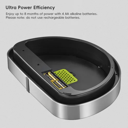 Miniatura 7 de EKO Mirage - Bote de basura semicircular con sensor de movimiento, de 12.4 galones, grande, automático para cocina con compartimento desodorante