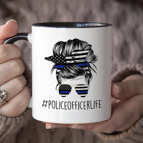 Miniatura 3 de YouNique Designs Taza de café para mujer de policía, taza de café para mujer, taza de graduación de la Academia de Policía, taza de policía