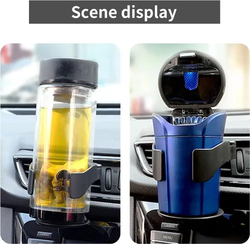 Miniatura 3 de 1 pieza de soporte para vaso para automóvil, soporte portátil de ABS ajustable con varilla de carga antideslizante universal para ceniceros