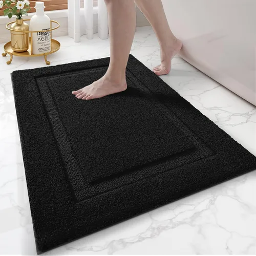 Miniatura 27 de LUMI Alfombras grandes y ultrasuaves para baño, antideslizantes con respaldo de goma, tapete de baño absorbente y lavable de secado rápido, alfombra