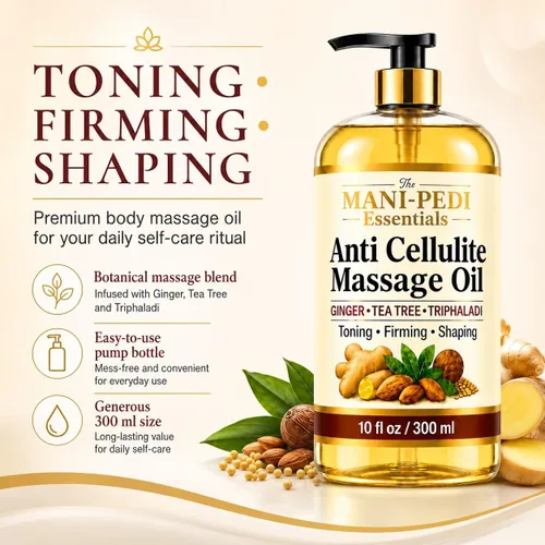 Miniatura 2 de TMPE Aceite corporal anticelulítico – Tonifica, reafirma y da forma visiblemente con jengibre, árbol de té y hierbas naturales, fórmula no grasosa