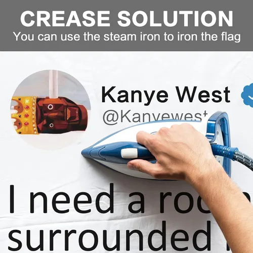Miniatura 6 de Kanye - Banderas de tweet para tapiz, Necesito una habitación llena de espejos con herramienta de instalación, banderas divertidas para habitación