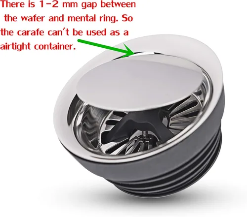 Miniatura 2 de Karafu Jarra de vidrio con tapa, jarra de agua de borosilicato de 40 onzas para agua caliente/fría, té helado y bebidas de jugo